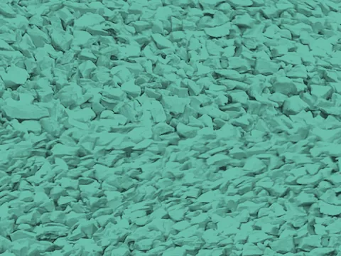 Teal EPDM rubber surfacing granules