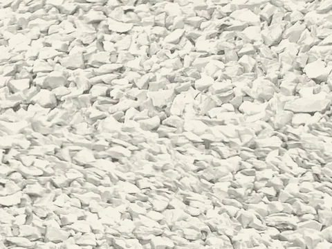 White EPDM rubber surfacing granules