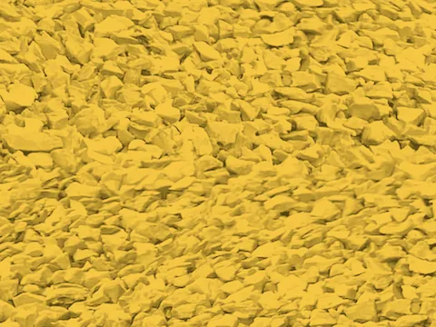 Yellow EPDM rubber surfacing granules