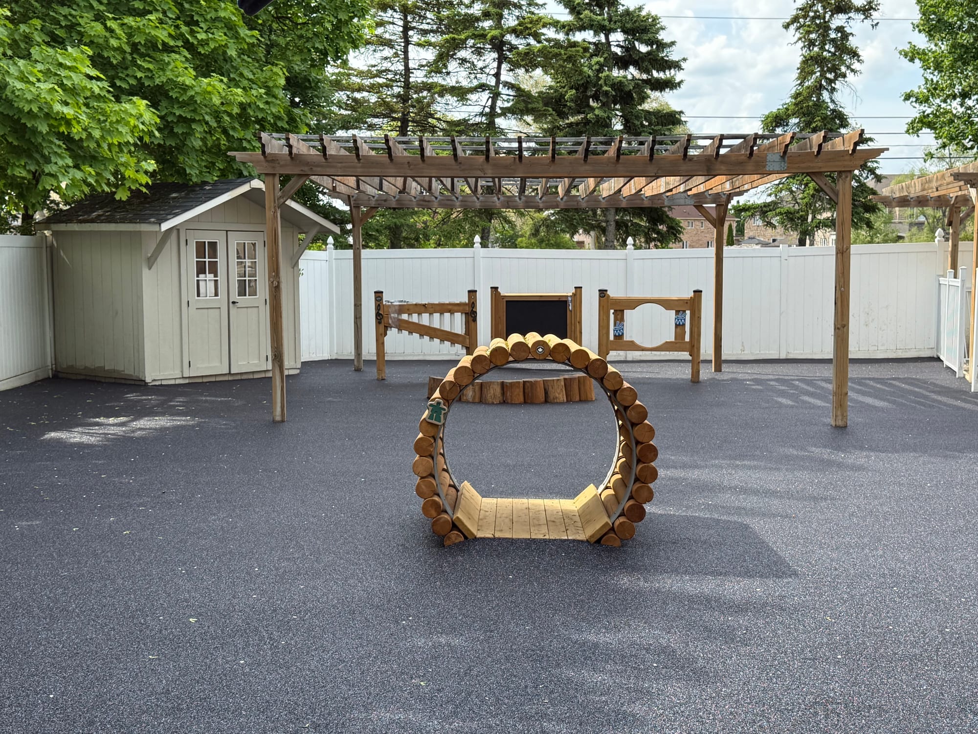 Rubber surfacing playground at a daycare