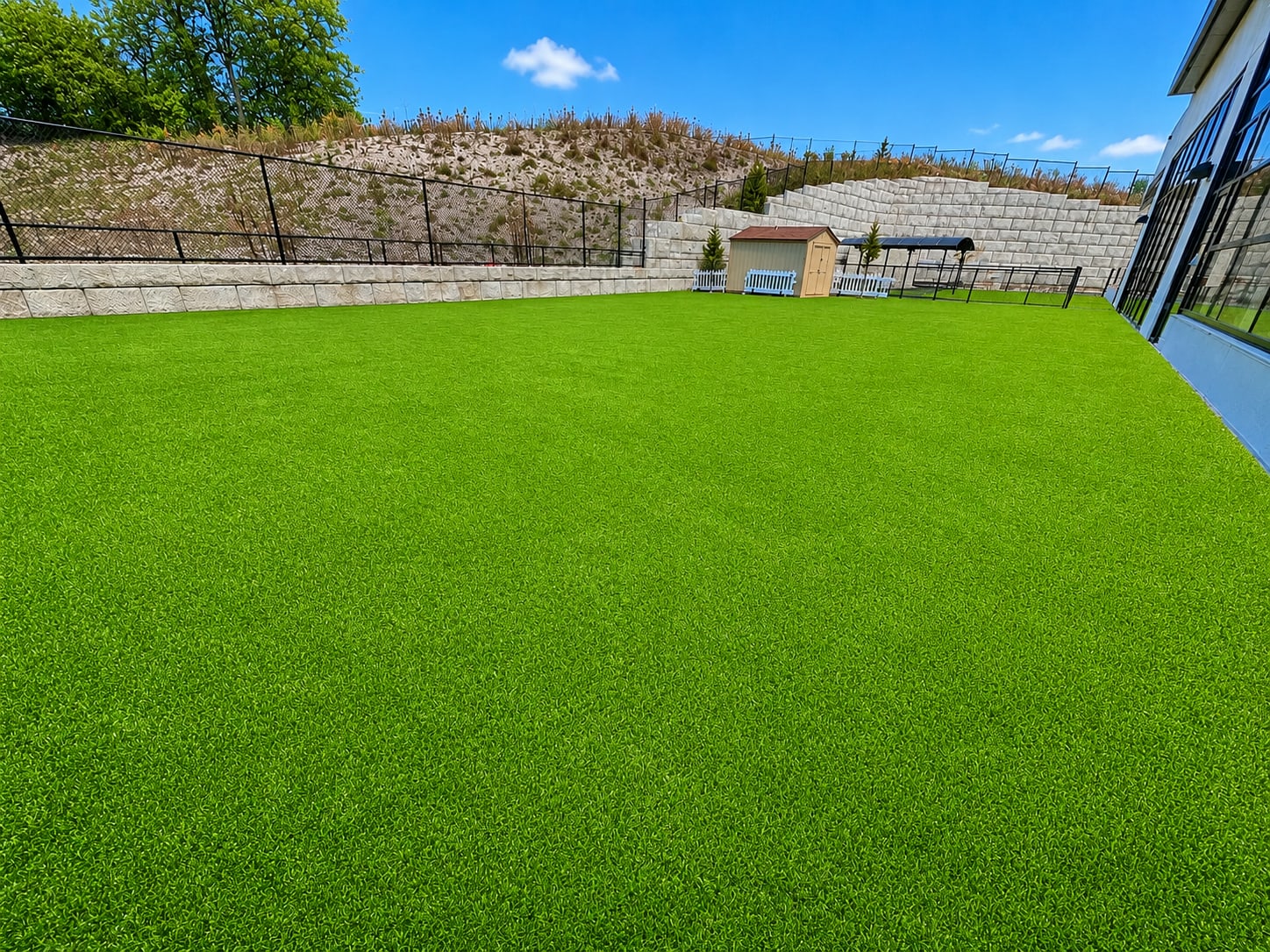 Artificial grass landscaping