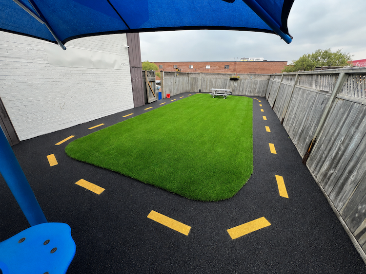 Rubberscape rubber surfacing installation