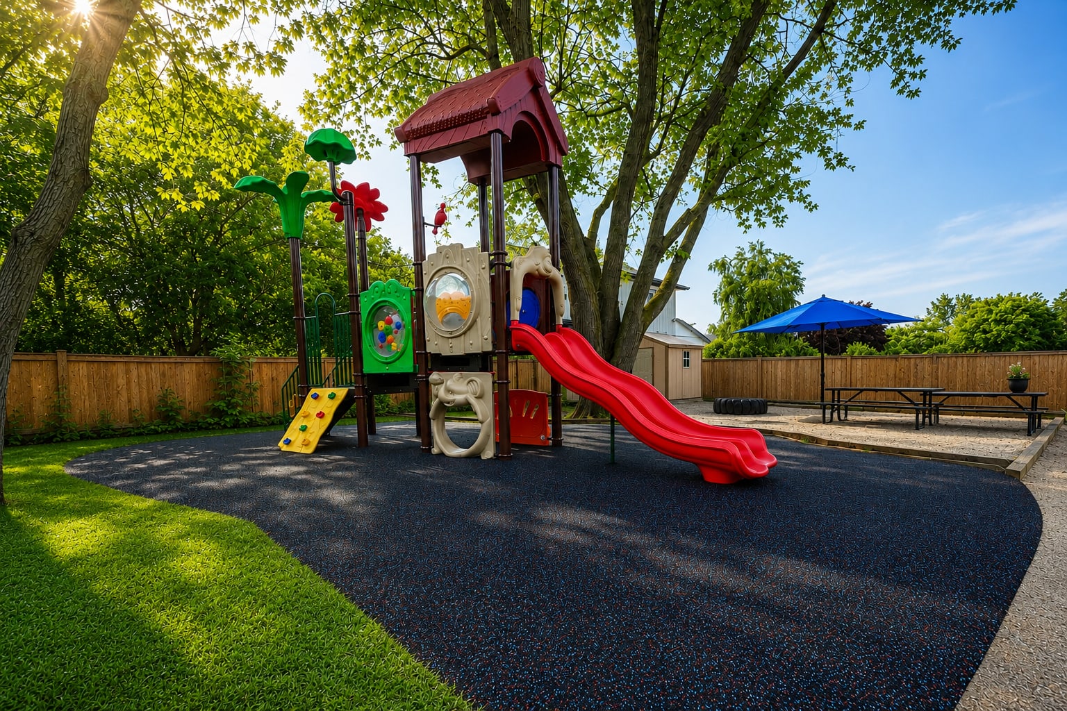 Daycare playground rubber surfacing