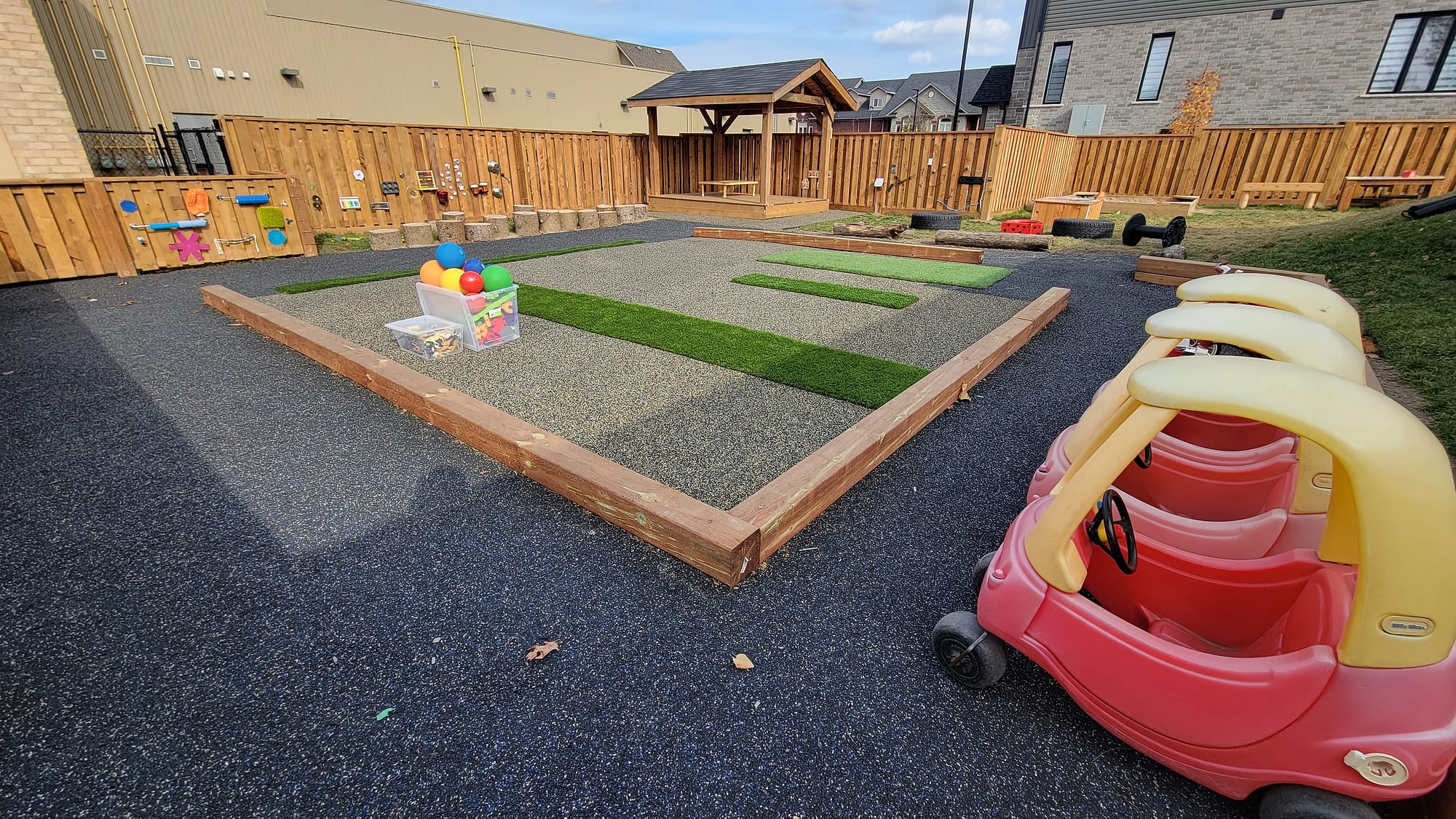 daycare play yard tricycle track rubber surfacing