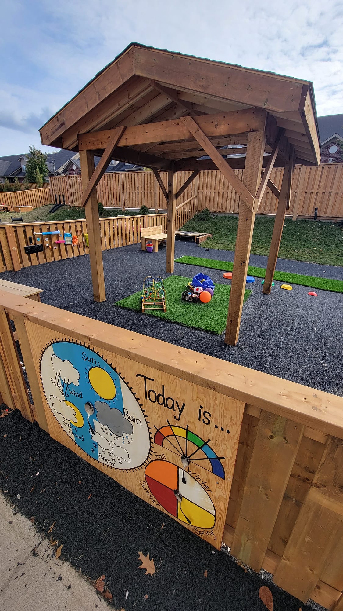 gazebo daycare playhouse rubber surfacing