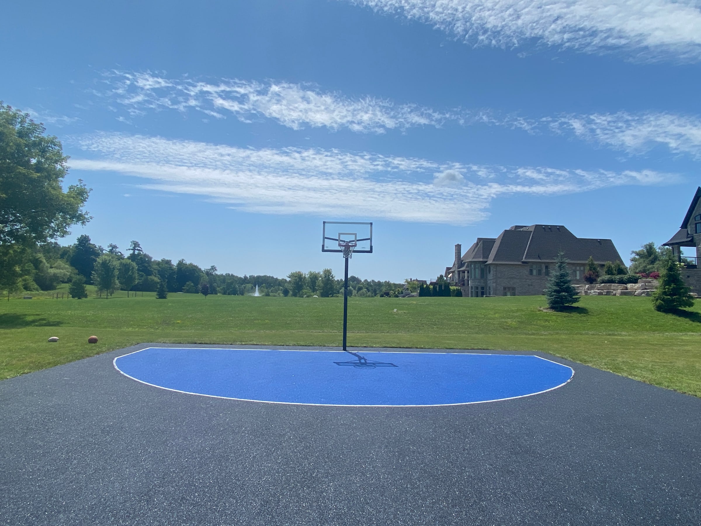Basketball sport court surface