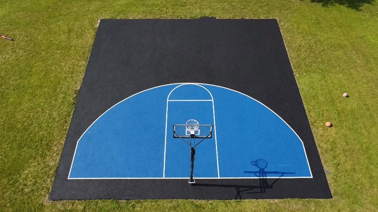 Rubberscape basketball court installation