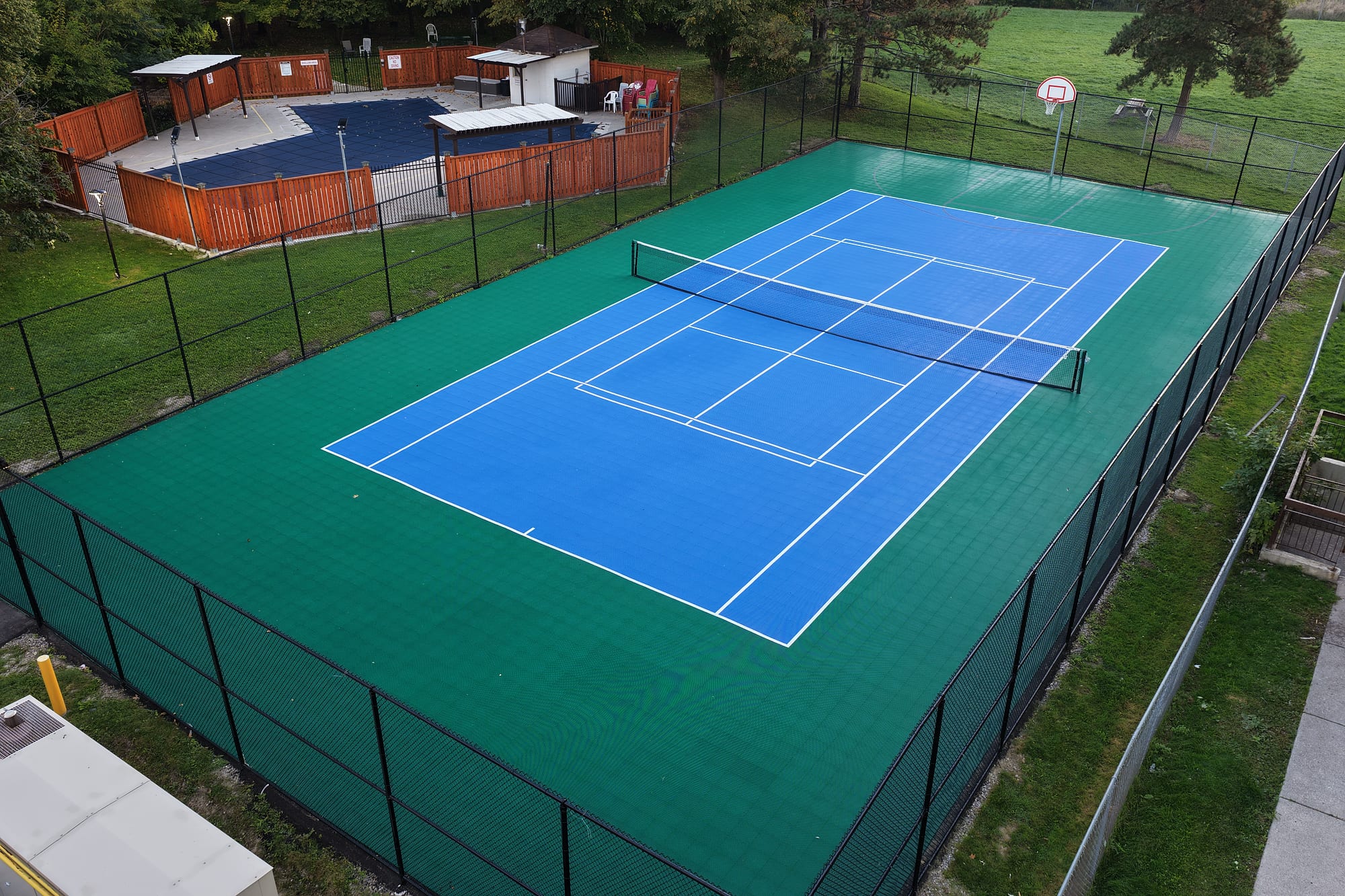 completed sports court tile tennis basketball court