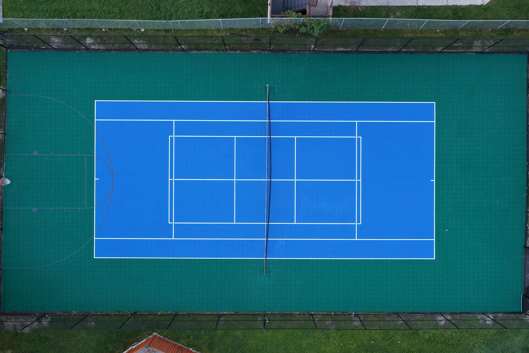 overhead sports court tile tennis court lines
