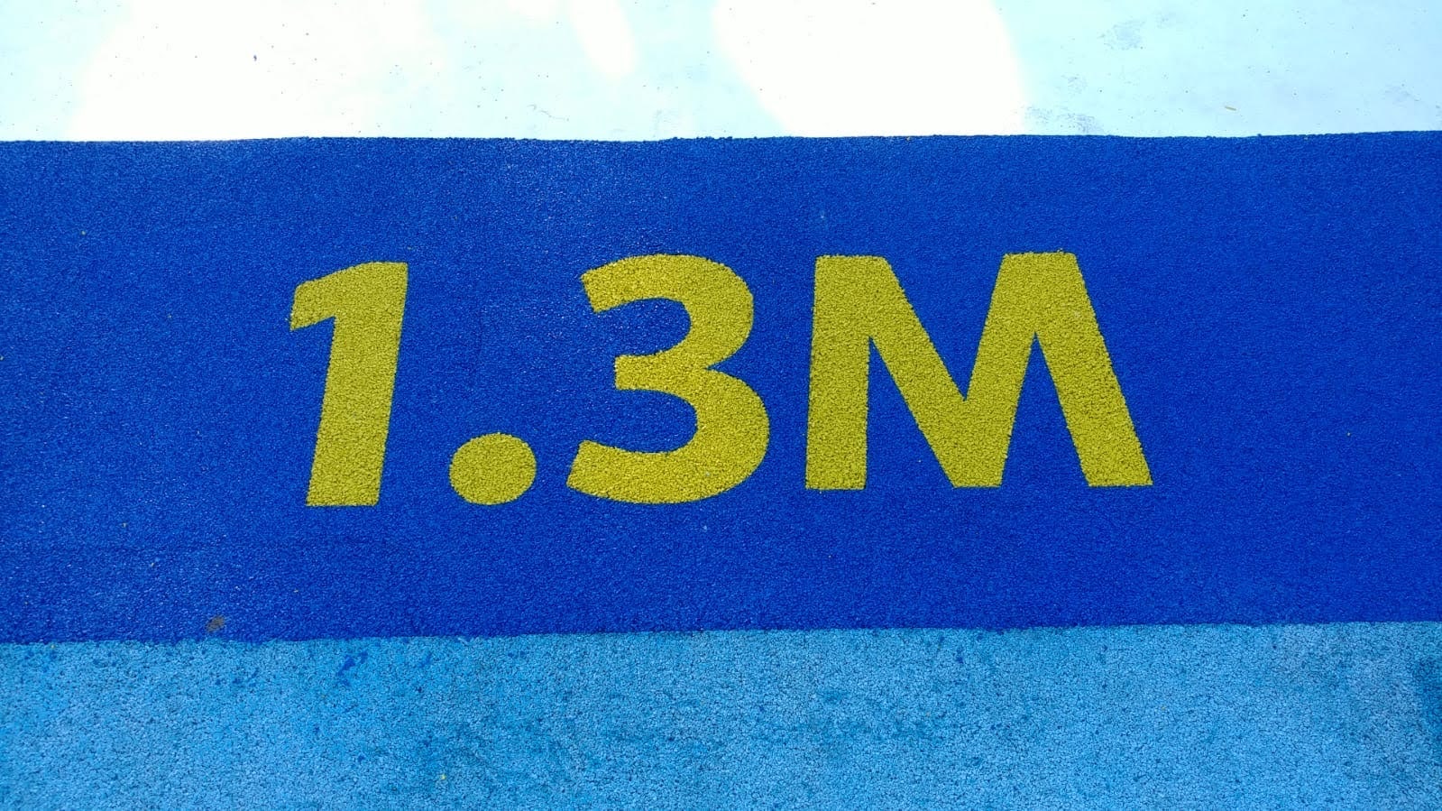 Pool deck with custom logo