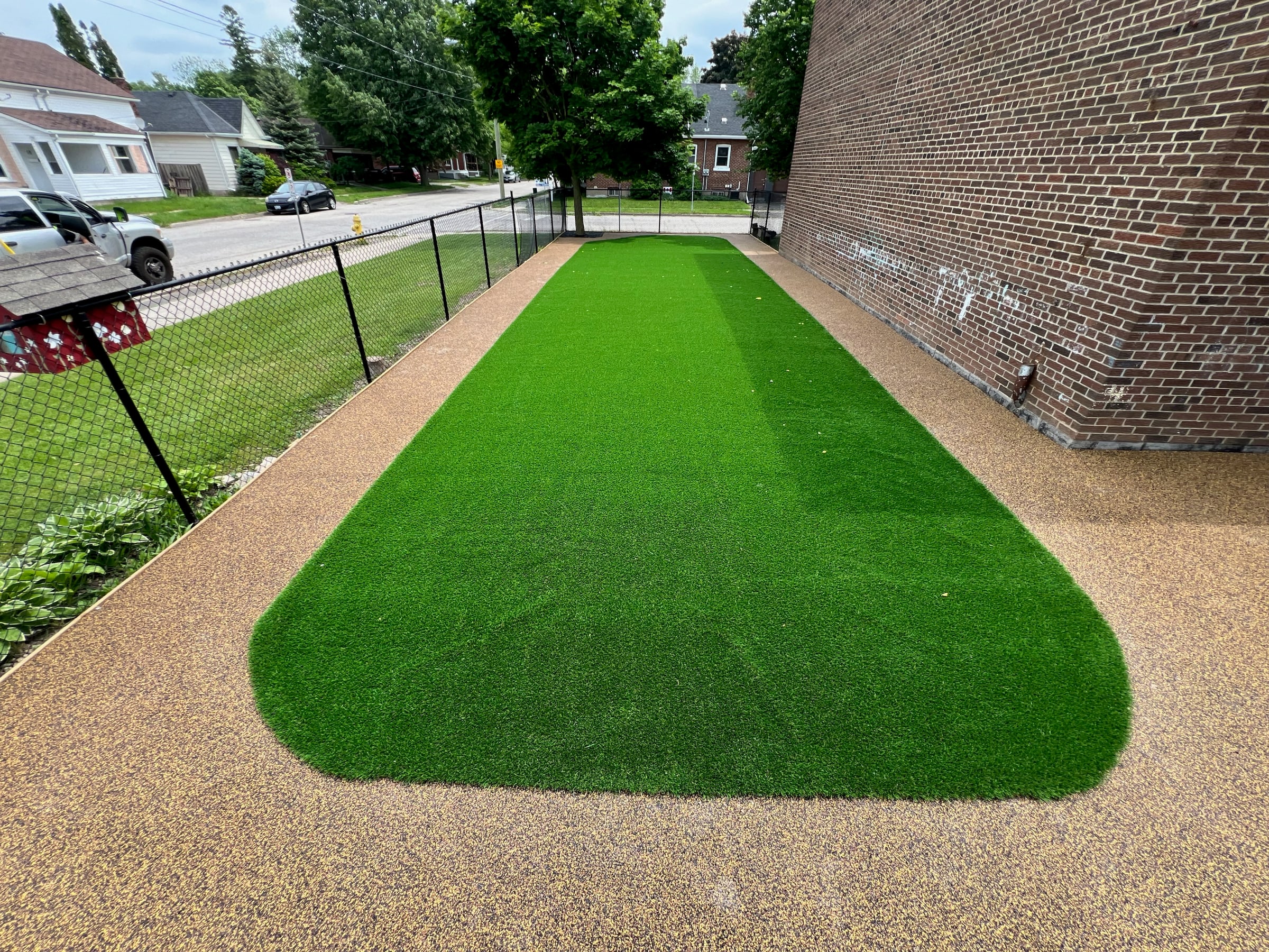 Artificial turf installation