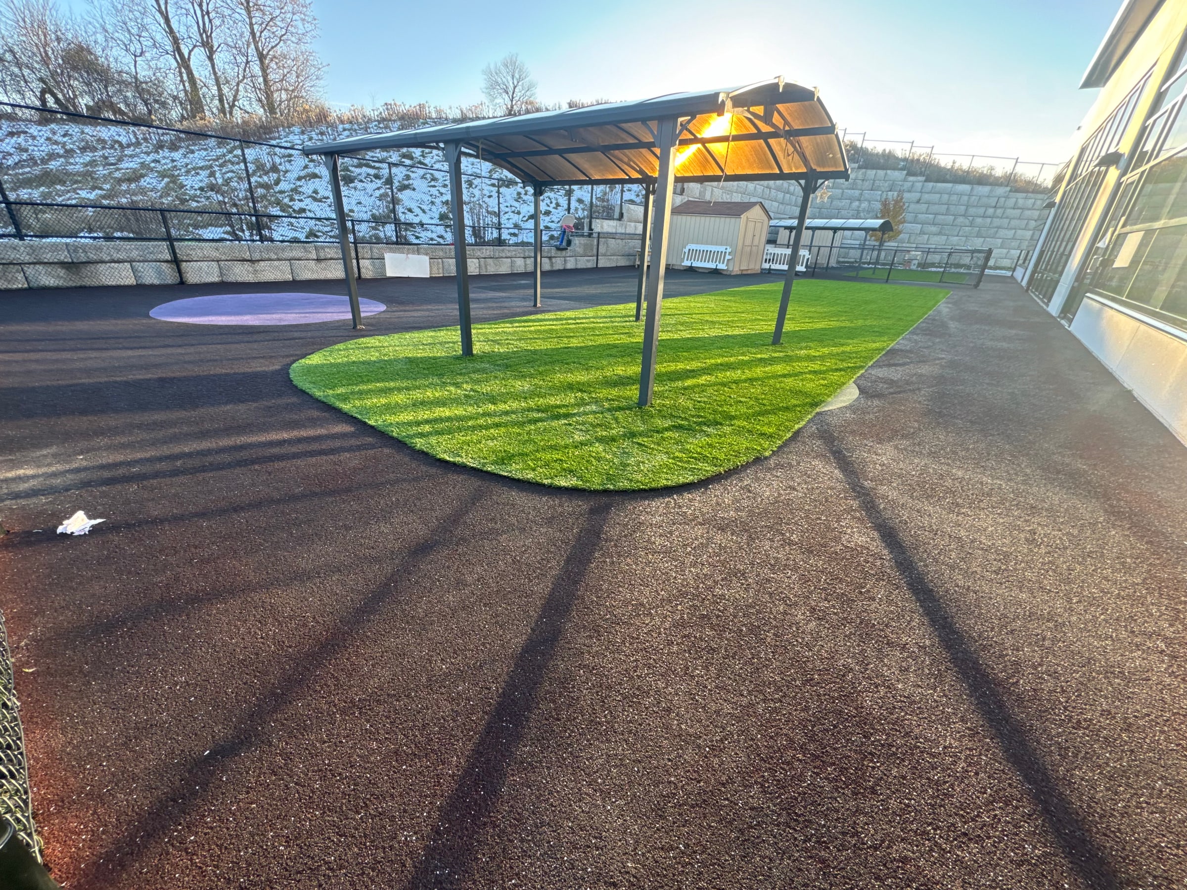 Artificial turf daycare playspace