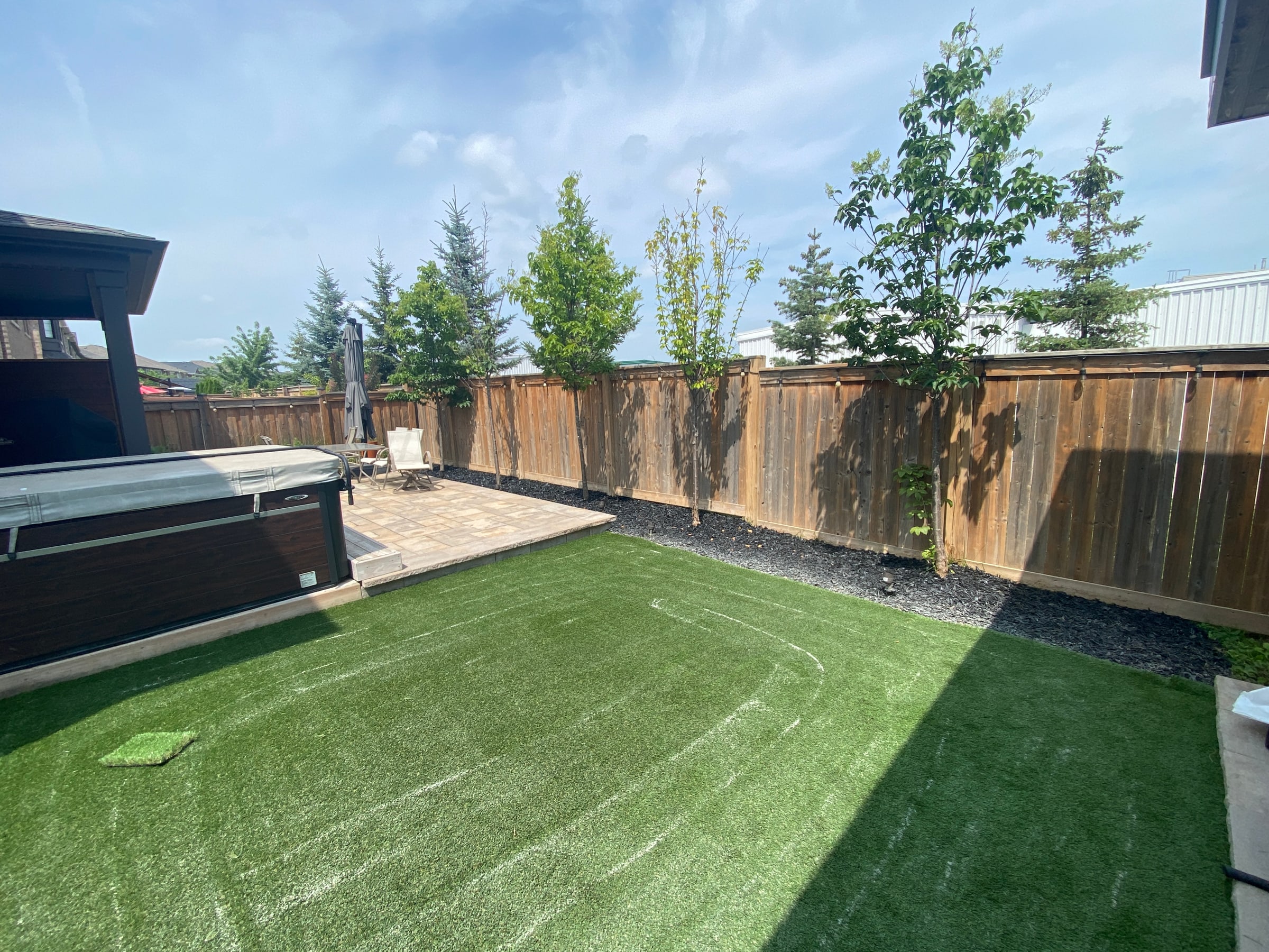 Backyard artificial turf no mow