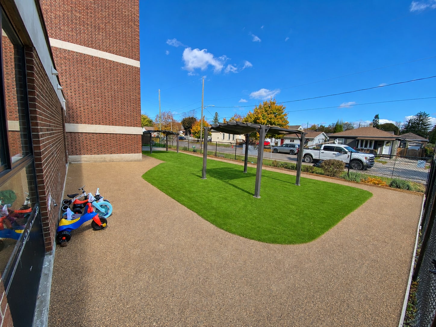 Daycare artificial turf playground