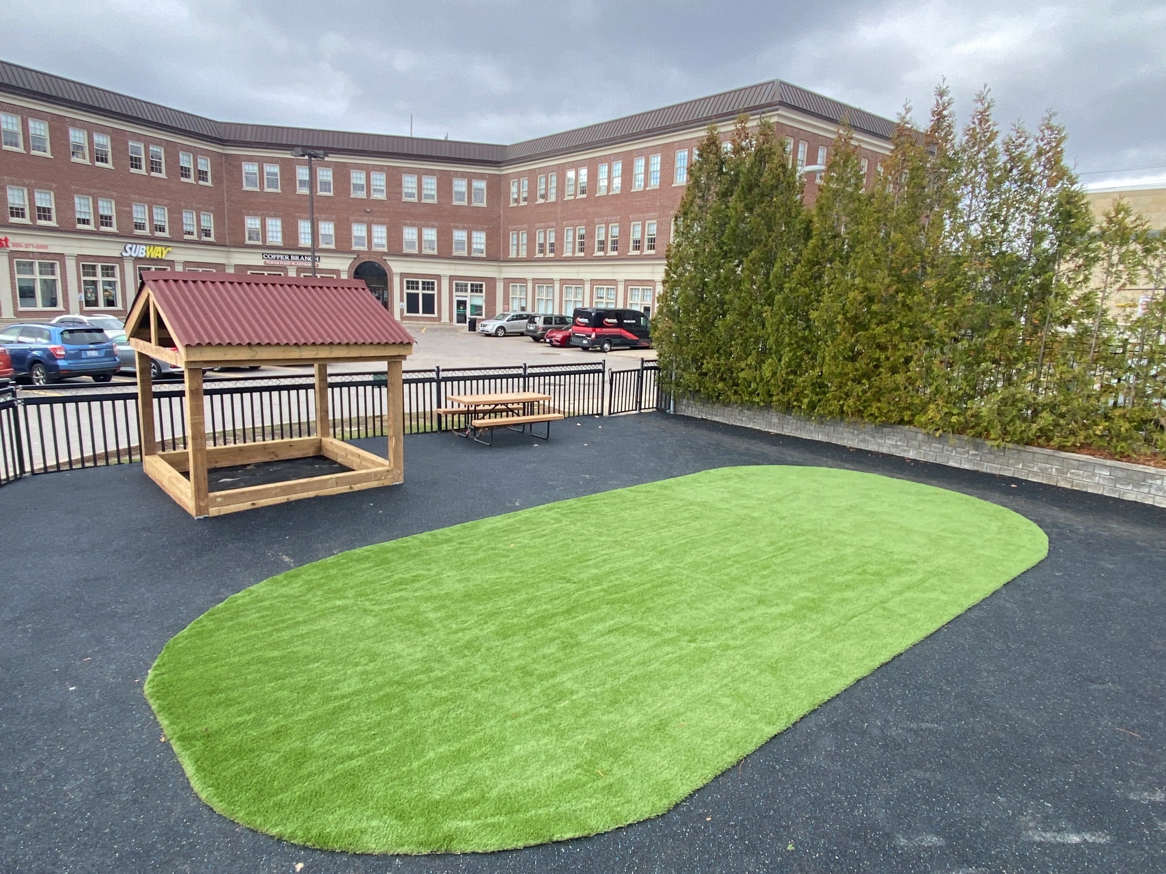 Turf pad rubber track