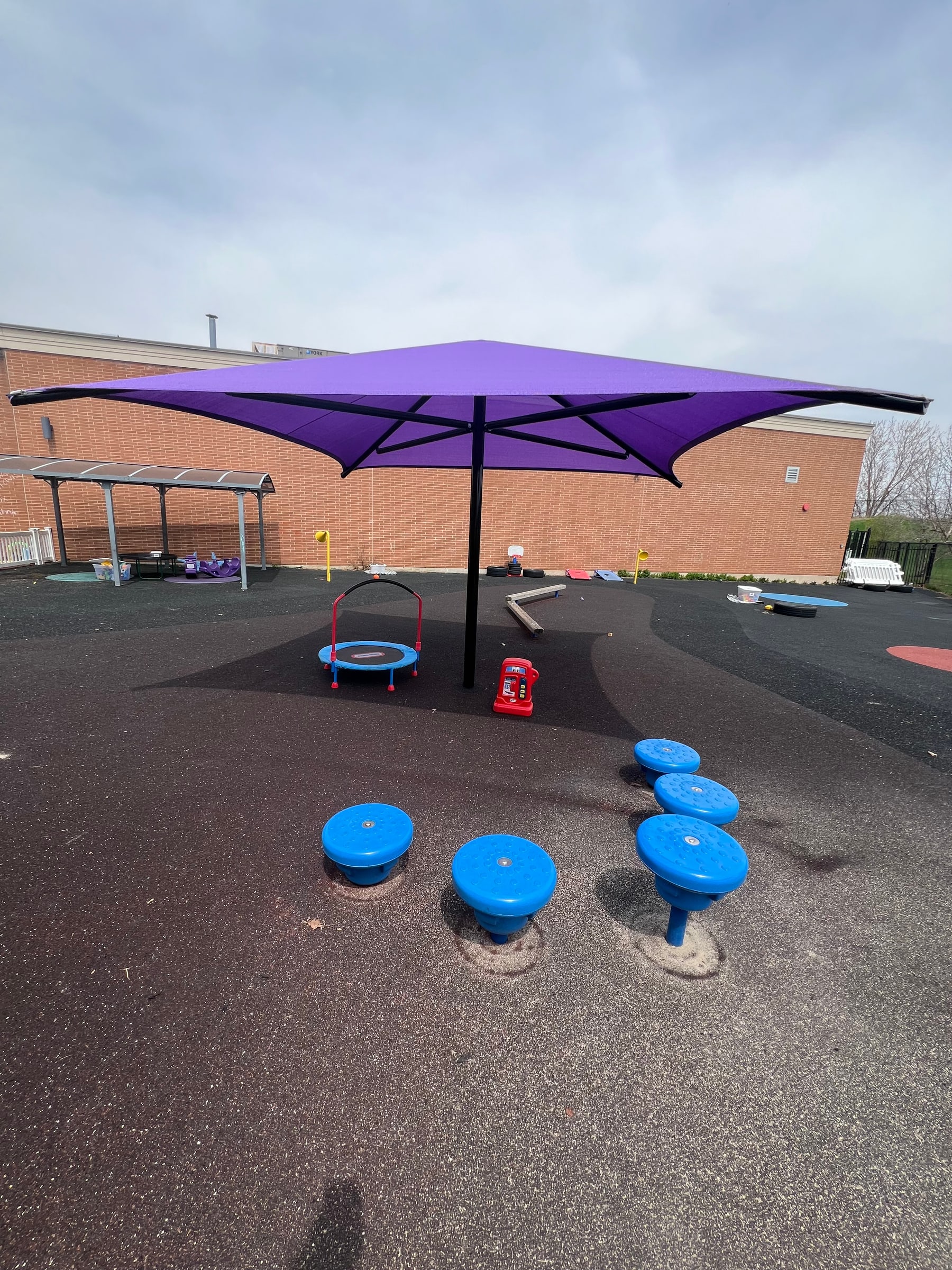 Purple shade providing sun protection