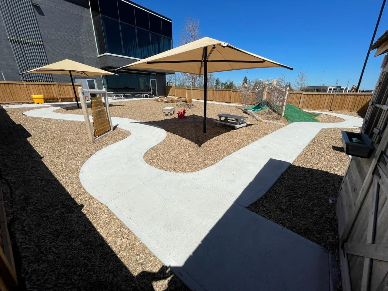 Sun shade structure designed for daycares