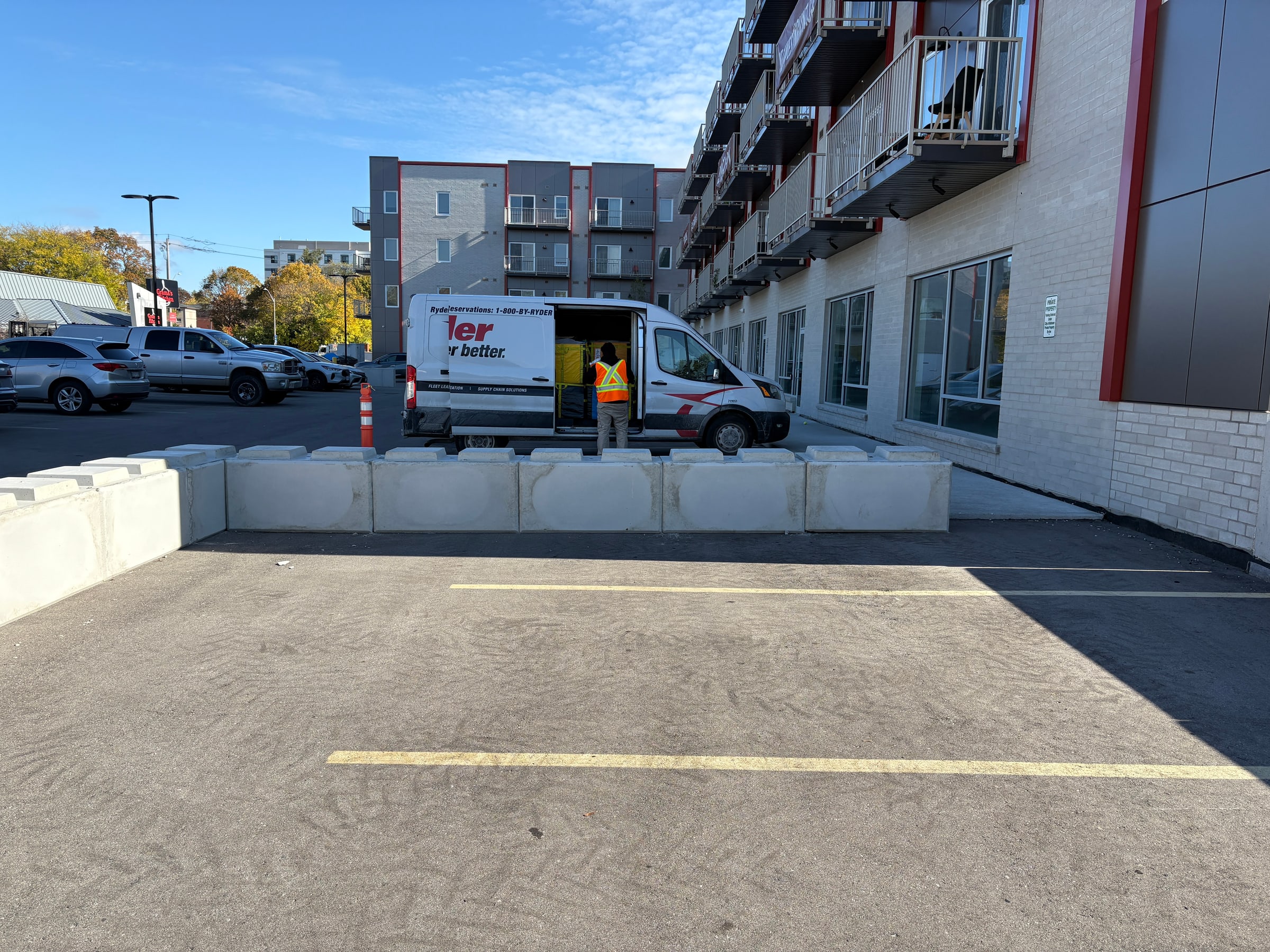 Concrete barricades by Rubberscape