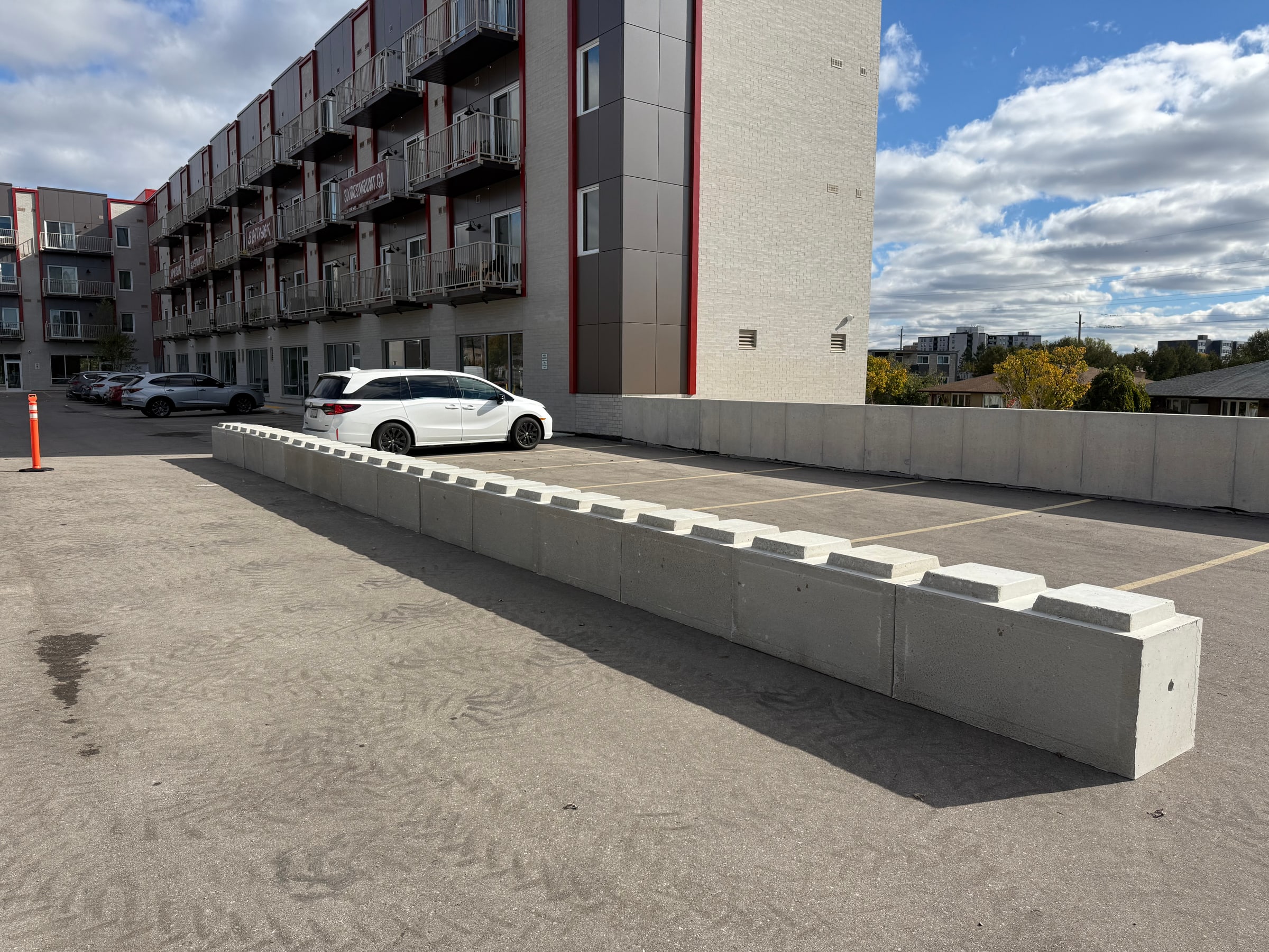 Concrete barricades for apartments