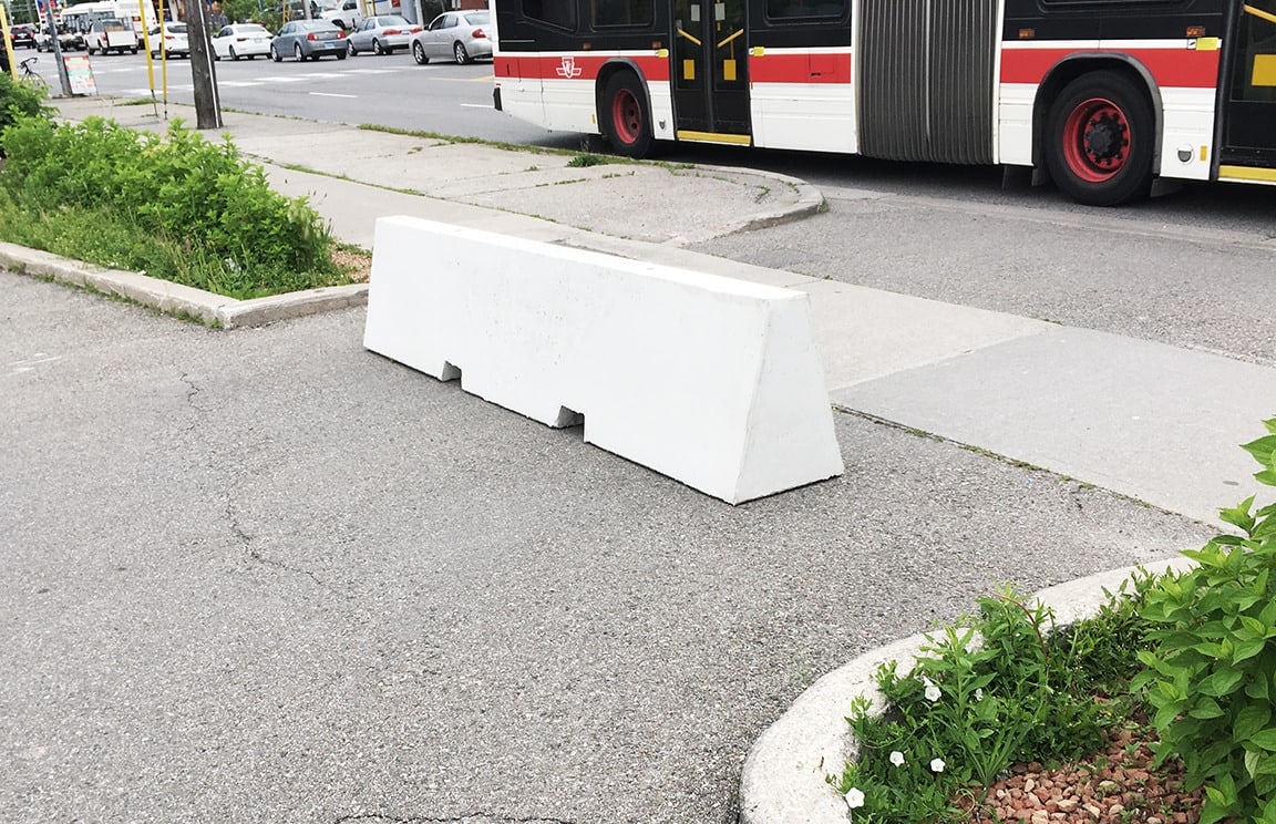 Concrete barricades for safety