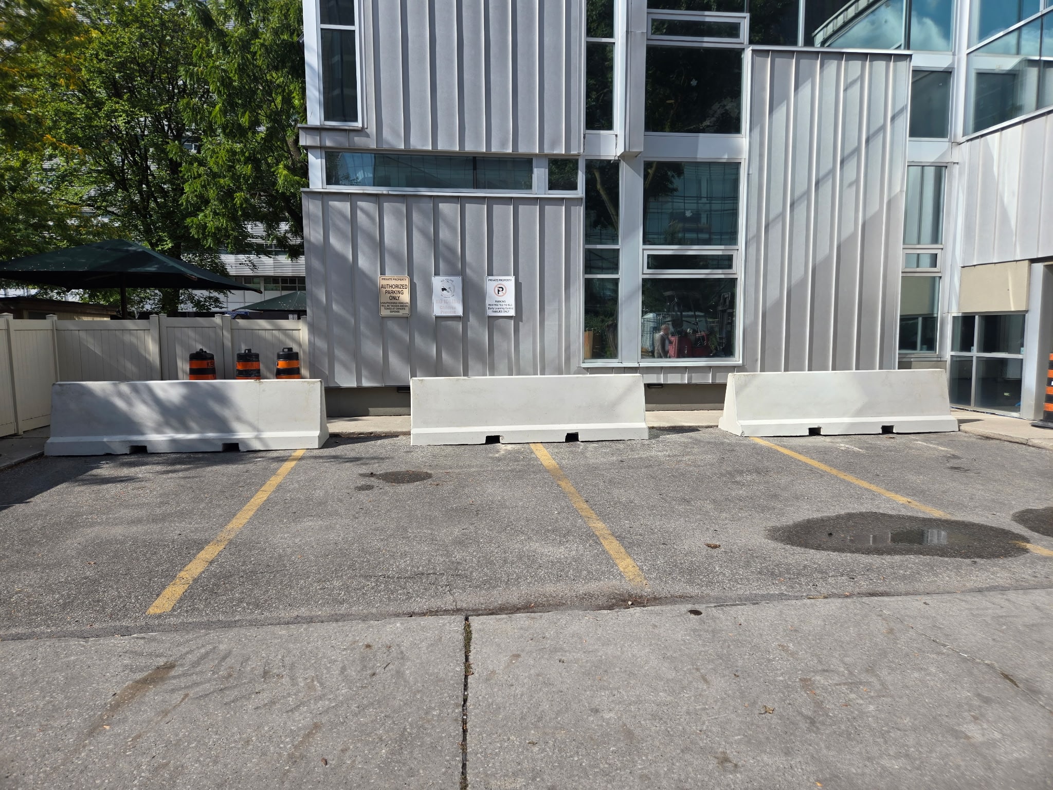 Concrete barricades for schools