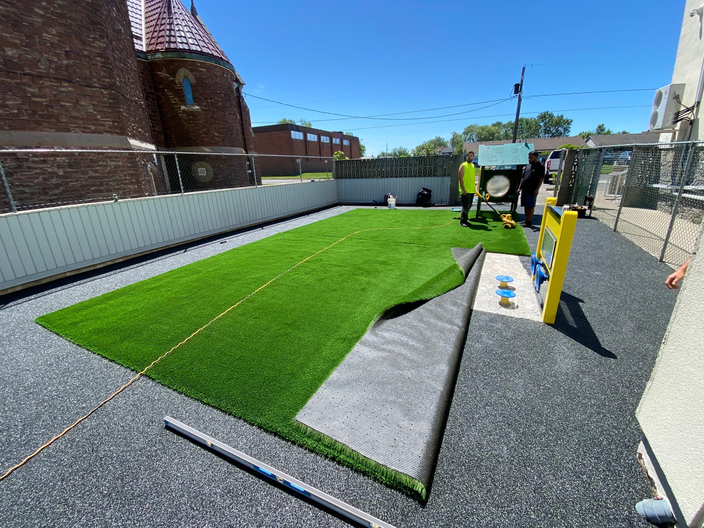 Artificial turf installation