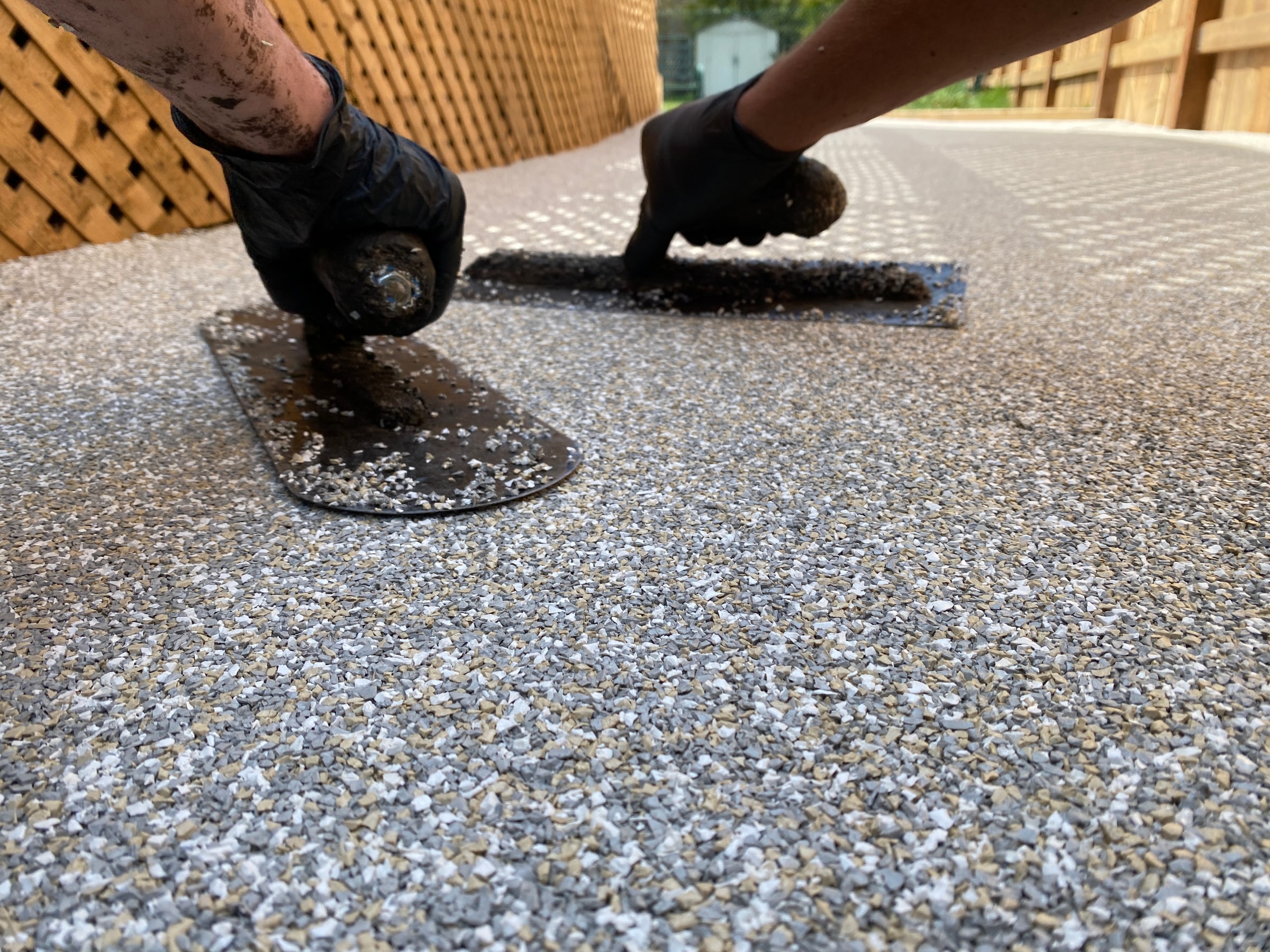 Rubberscape rubber surfacing installation